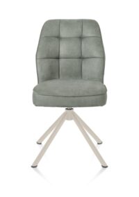 Bell, eetkamerstoel - creme frame recht - draaibaar - pocket - stof Calabria - Olijf