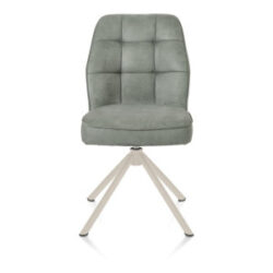 Bell, eetkamerstoel - creme frame recht - draaibaar - pocket - stof Calabria - Olijf