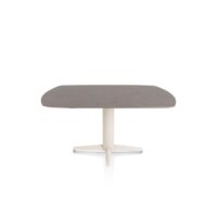 Saluti, eetkamertafel ovaal 150 X 105 cm. - centrale teenpoot - creme - Lava
