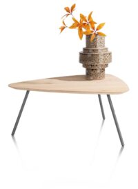 Niora, salontafel 85 x 77 cm - eiken fineer - Metal graphite - Afbeelding 2