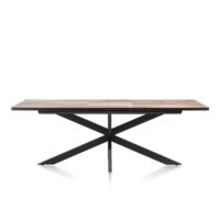 Avalox, table à rallonge 190 (+ 60) x 98 cm - couleur driftwood - centrale pied