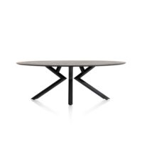 Masura, eetkamertafel ellips - 220 x 105 cm - Antraciet