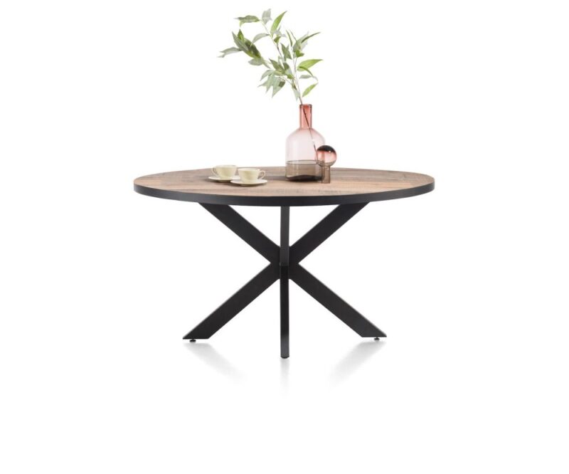 Avalox, Table Ronde 130 X 110 Cm - Couleur Driftwood - Centrale Pied - Image 2