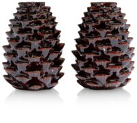 Pine kandelaar H12cm - Bruin - Afbeelding 3