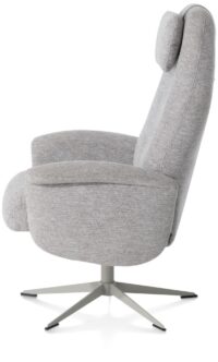 Tonale, relax-fauteuil incl. poef - silk grey frame - stof Vada kiezel - Afbeelding 3