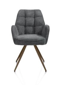 Bell, armstoel - steelbrown frame - pocket - combi Calabria/Vada - Antraciet