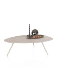 Salutina, salontafel 110 x 80 cm - 3 pootjes - crème - Afbeelding 2