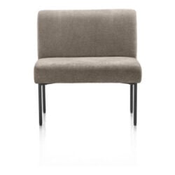 Reverso, eetkamerbank 80 cm - pocket - stof Livigno - bruin