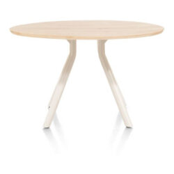 Arvada, table 125 cm. - ronde - pied central Nebbia - Naturel Nebbia