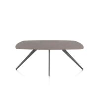 Saluti, eetkamertafel ovaal 180 x 105 cm. - 4 poot - graphiet - Lava