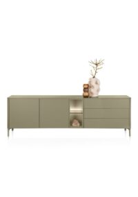 Trentino, Dressoir 240 cm. - 2-deuren + 3-laden + 2-niches - Olijf