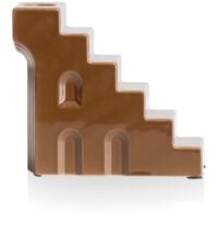 Skira bougeoir H11.8cm - Brun