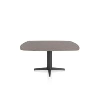 Saluti, eetkamertafel ovaal 150 X 105 cm. - centrale teenpoot - rough off black - Lava