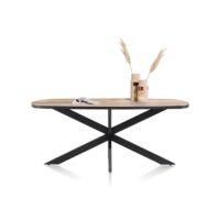 Avalox, eetkamertafel ovaal 210 x 110 cm - kleur driftwood - centrale poot