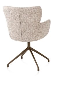 Sage, armstoel draaibaar - steelbrown - stof Luton - koper - Afbeelding 2