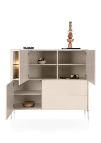 Trentino, Dressette 153 cm. - 3-deuren + 2-laden + 2-niches - Creme - Afbeelding 2