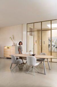 Niora, roomdivider 80 cm - Metal graphite - Afbeelding 2