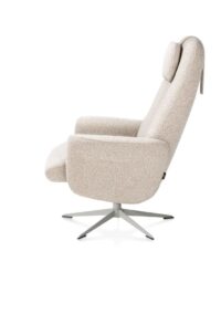 Torino, relaxfauteuil incl. poef - silk grey - Afbeelding 3