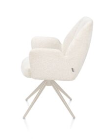 Baya, armstoel - draaibaar - cr&egrave;me - pocketvering - stof Sevilla - Creme - Afbeelding 3