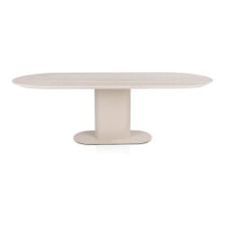 Brianto, eetkamertafel 240 x 100 cm - keramiek blad - Travertin