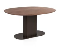 Brianza, table 150 x 120 cm - noyer - Steel Brown - Image 2