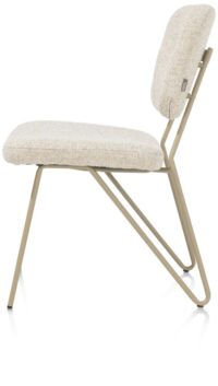 June, eetkamerstoel + pocketvering - frame in RAL 7034 - grijs-groen + stof Luton - Afbeelding 3