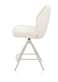 Baya, barstoel - draaibaar - crème - pocketvering - stof Sevilla - Creme - Afbeelding 3