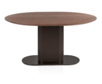 Brianza, table 150 x 120 cm - noyer - Steel Brown