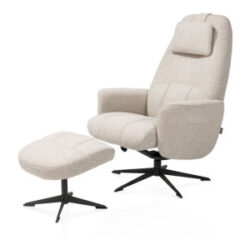 Torino, fauteuil (incl. pouf) - graphite