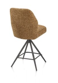 Baya, barstoel - draaibaar - grafiet - pocketvering - stof Sevilla - Okergeel - Afbeelding 2