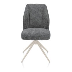 Baya, eetkamerstoel - draaibaar + relax - cr&egrave;me - pocketvering - stof Sevilla - Antraciet