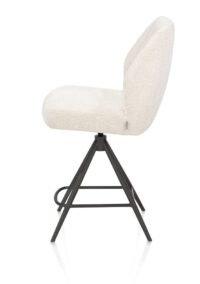 Baya, barstoel - draaibaar - grafiet - pocketvering - stof Sevilla - Creme - Afbeelding 3