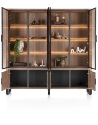 Henders & Hazel Pavarotti buffetkast 210 cm met geopende deuren en ledverlichting