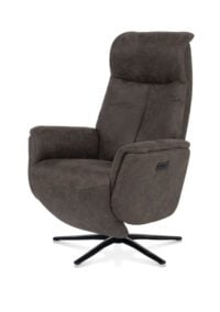 Nocarini, fauteuil relax - r&eacute;glage &eacute;lectrique - pied noir - appui-t&ecirc;te reglable + batterie