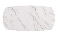 Preston, uitschuiftafel 120 (+ 2 x 30) x 90 cm - centrale poot - keramiek op glas - wit - Afbeelding 2
