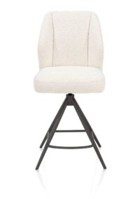 Baya, barstoel - draaibaar - grafiet - pocketvering - stof Sevilla - Creme