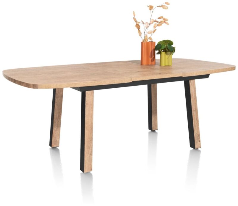Pavarotti, Table &Agrave; Rallonge 160 (+ 50) X 110 Cm - Pieds De Table (4) Avec Accent Bois - Image 2