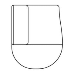 Cervo, ottomane small - rond - links