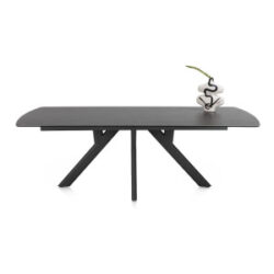 Vegas, table 230 x 100 cm - c&eacute;ramique sur verre - Anthracite