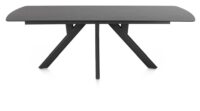 Vegas, eetkamertafel 230 x 100 cm - keramiek op glas - Antraciet - Afbeelding 3