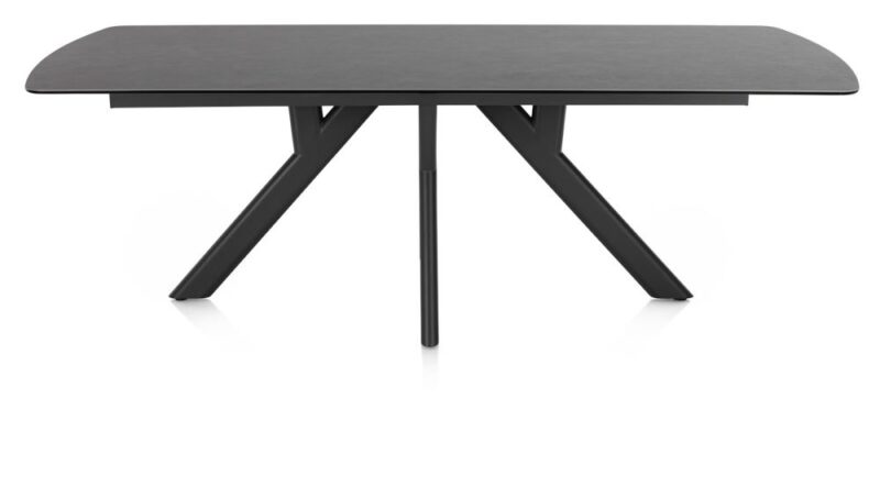 Vegas, Eetkamertafel 230 X 100 Cm - Keramiek Op Glas - Antraciet - Afbeelding 3