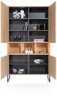 Castello, bergkast 123 cm - 4-deuren + 3-niches (+ LED) - Afbeelding 3