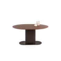 Brianza, table 150 x 120 cm - noyer - Steel Brown - Image 3