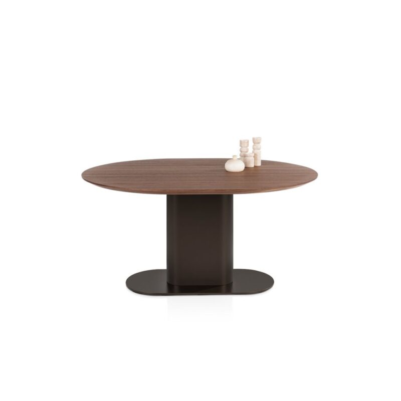 Brianza, Table 150 X 120 Cm - Noyer - Steel Brown - Image 3