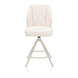 Baya, chaise de bar - pivotante - cr&egrave;me - ressorts ensaches - tissu Sevilla - Creme