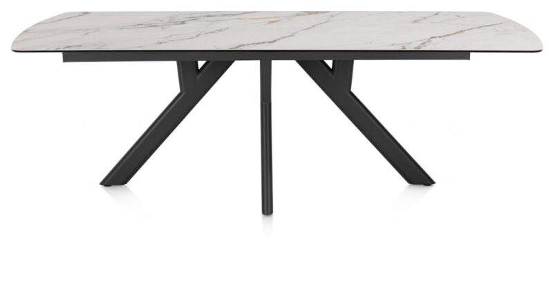 Vegas, Table 230 X 100 Cm - C&eacute;ramique Sur Verre - Blanc - Image 3
