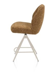 Baya, barstoel - draaibaar - cr&egrave;me - pocketvering - stof Sevilla - Okergeel - Afbeelding 3