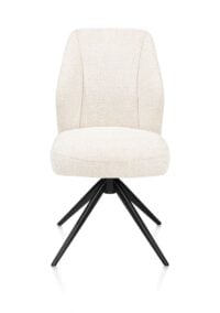Baya, chaise - pivotante + relax - noir - ressorts ensaches - tissu Sevilla - Creme