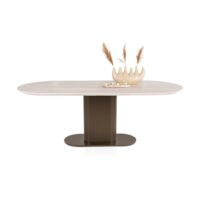 Brianto, eetkamertafel 240 x 100 cm - keramiek blad - Travertin - Afbeelding 3