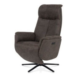 Nocarini, fauteuil relax - r&eacute;glage &eacute;lectrique &agrave; 2 moteurs - pied noir - appui-t&ecirc;te reglable